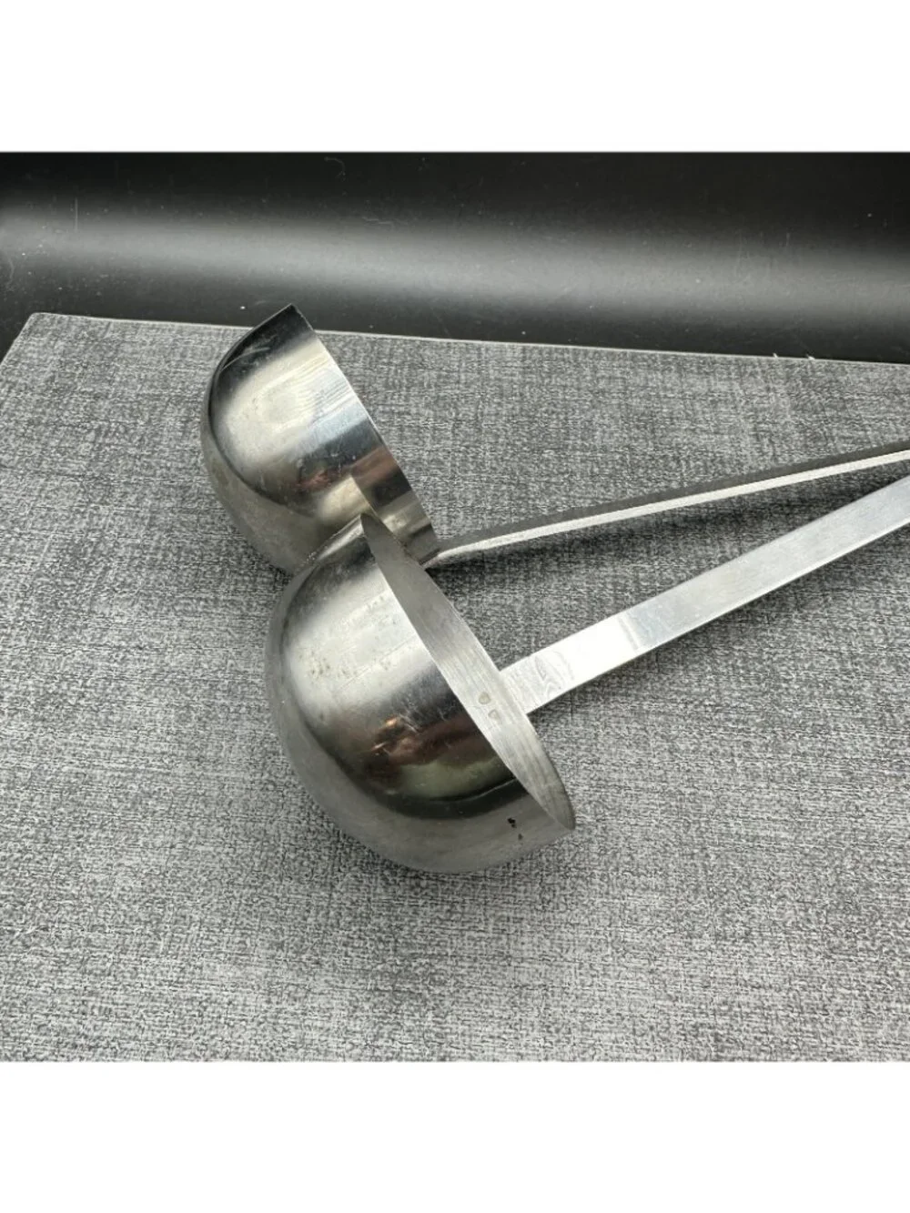 Vintage Stainless Steel 4 oz Ladle Set 2 Commercial Restaurant Japan Hook Capco